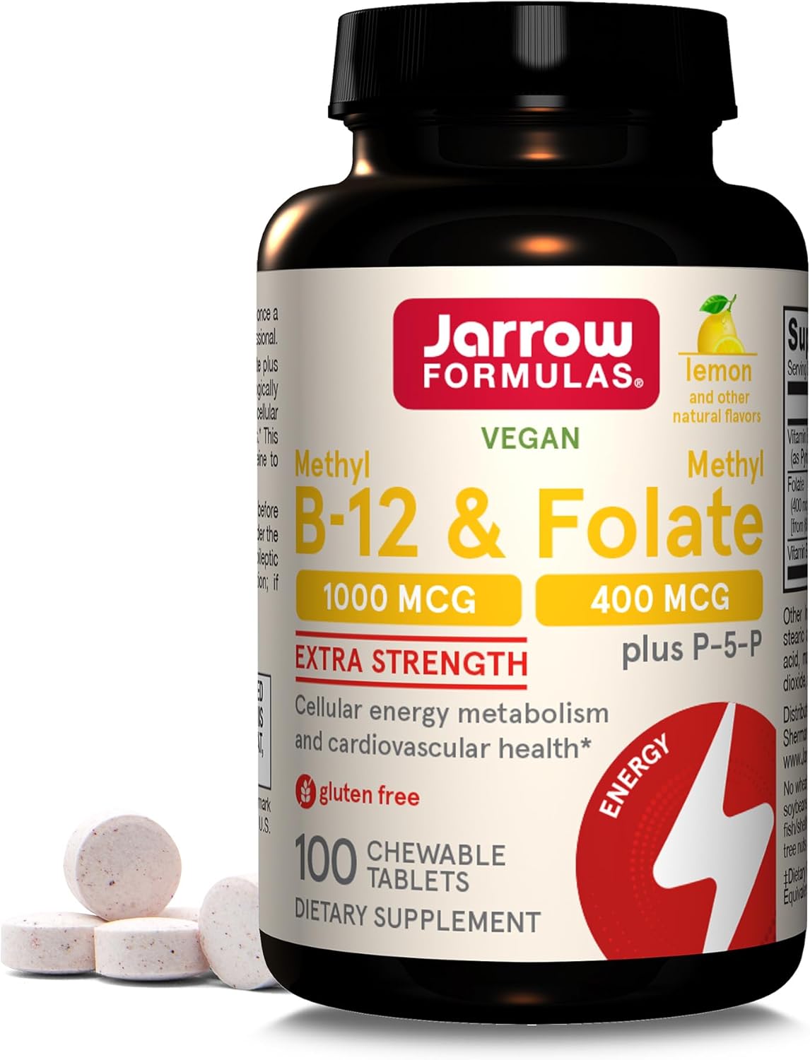 Curcumin 95 500mg Veggie Capsules with Extra Strength Methyl B-12 and Folate - 120 Servings