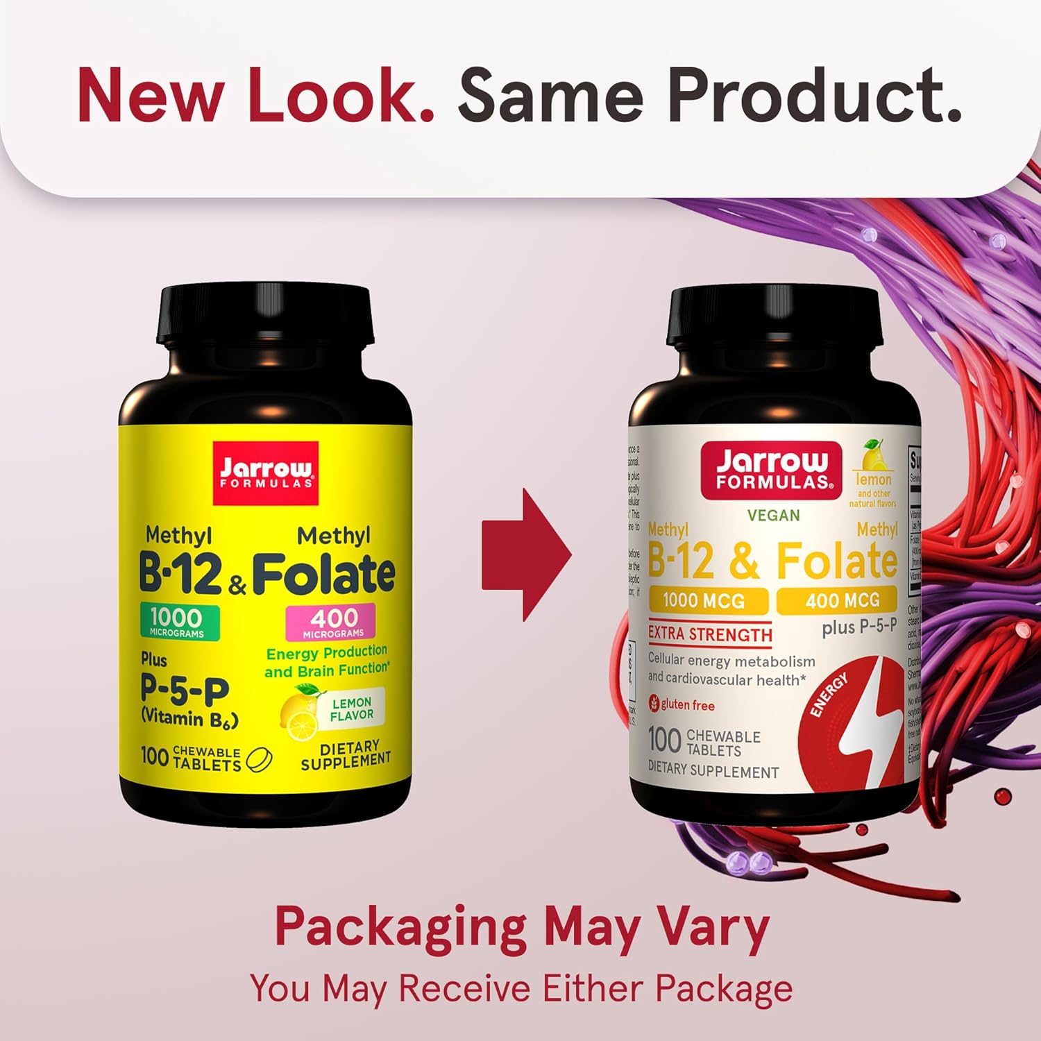 Curcumin 95 500mg Veggie Capsules with Extra Strength Methyl B-12 and Folate - 120 Servings