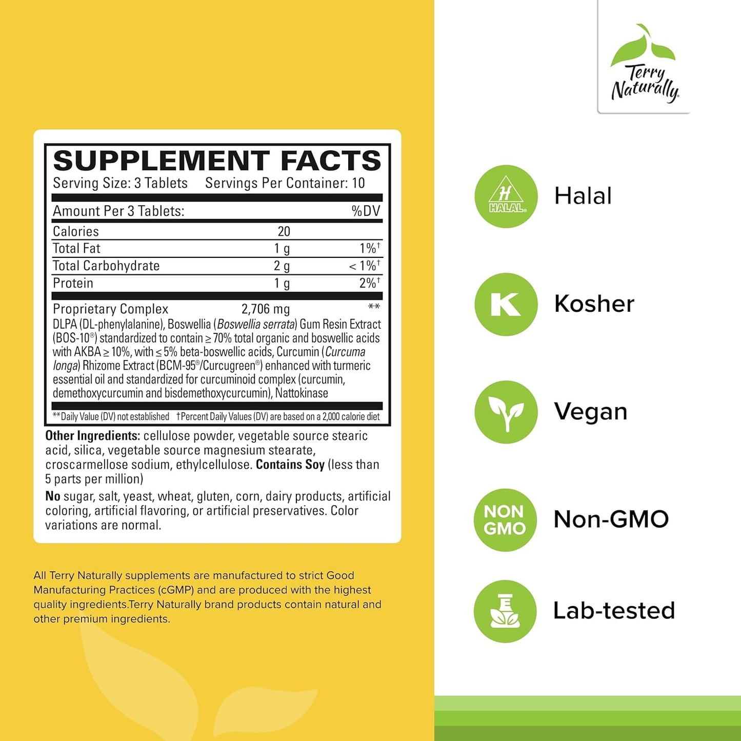 Curcumin & Boswellia Supplement for Healthy Circulation - Joint & Muscle Support - 60 Tablets (2-Pack) by Terry Naturally