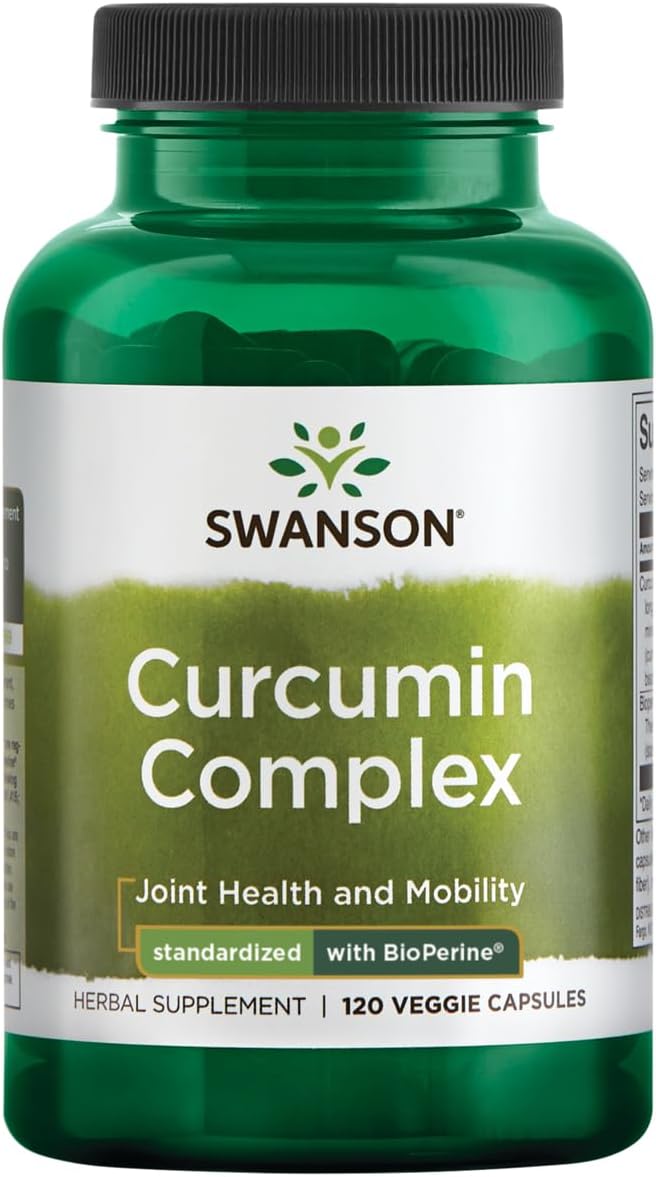 Curcumin Complex Supplement for Joint Health & Mobility - Enhanced with BioPerine for Optimal Absorption - 120 Vegetarian Capsules