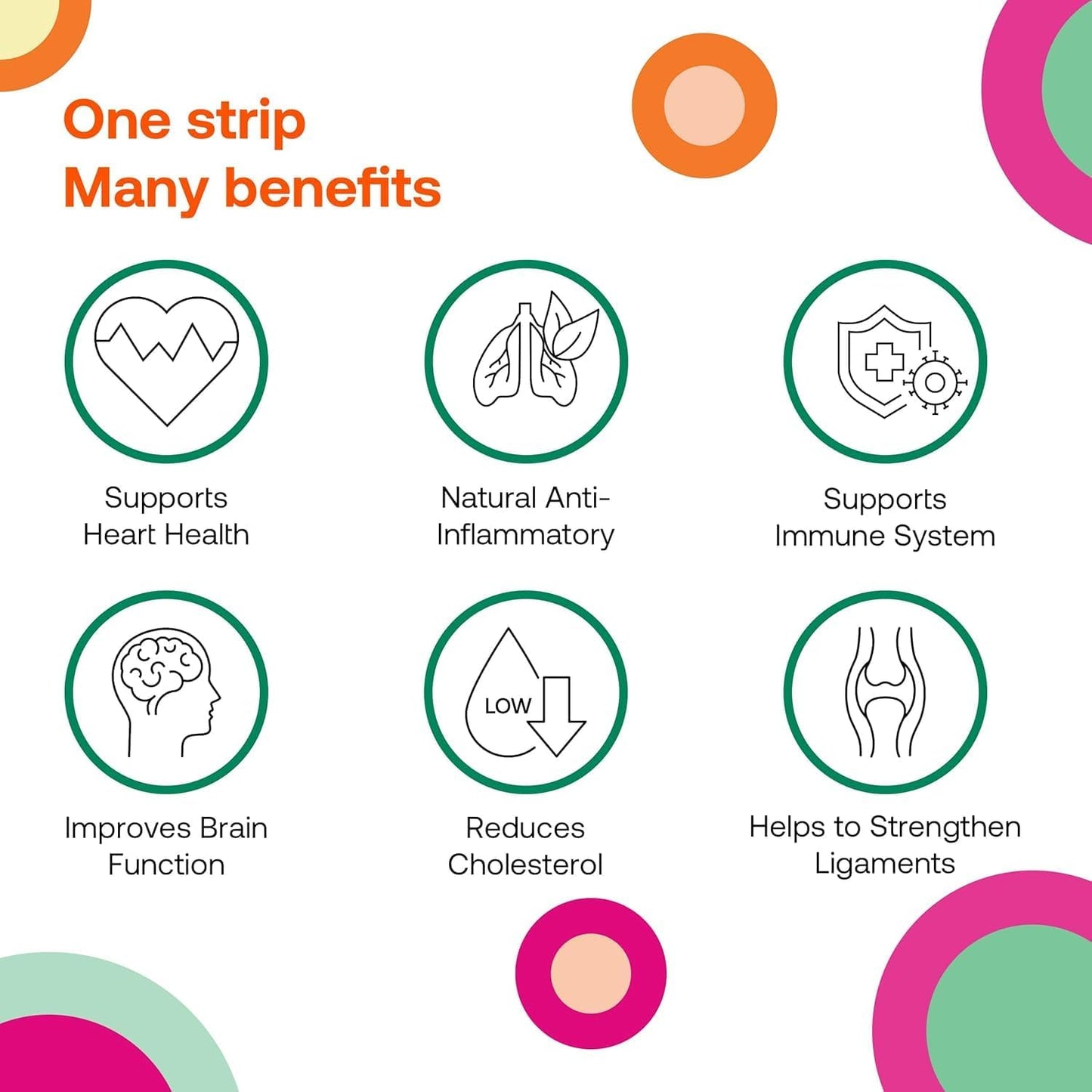 Curcumin Dissolvable Oral Strips - Orange Flavor, Vegan & Sugar-Free - 30 Count Pack for Maximum Absorption