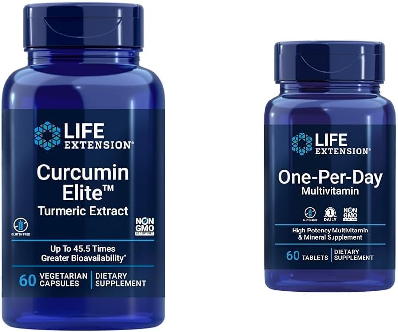 Curcumin Elite Turmeric Extract & Multivitamin for a Healthy Inflammatory Response, Packed with 25+ Vitamins