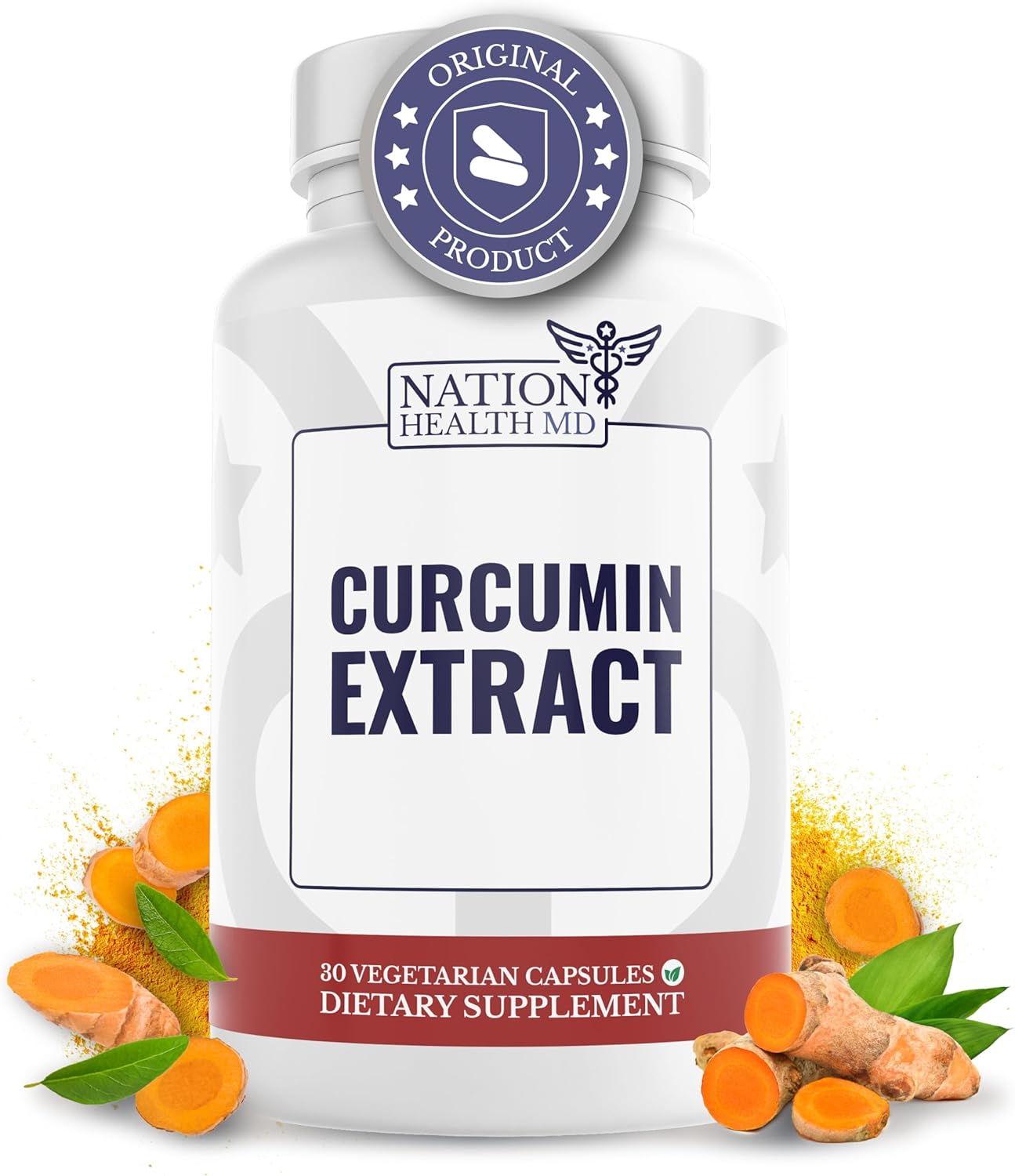 Curcumin Extract Supplement by NATION HEALTH MD - Promotes Health and Wellness