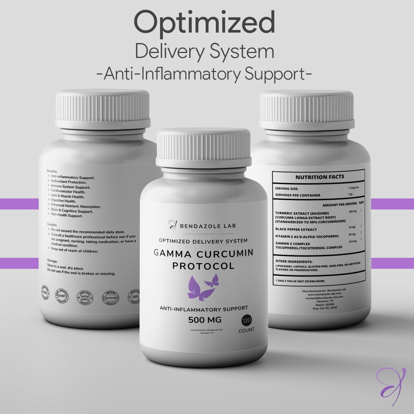 Curcumin Protocol with Vitamin E & Black Pepper Extract - Antioxidant & Immune Support, 120 Capsules, Enhanced Delivery System