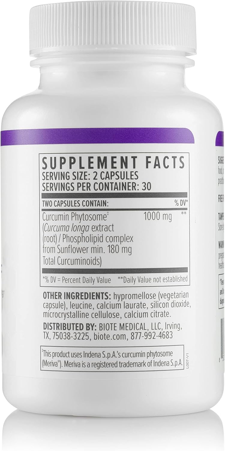 Curcumin SF by bioTE Nutraceuticals - Supports Circulation and Healthy Aging - 60 Capsules