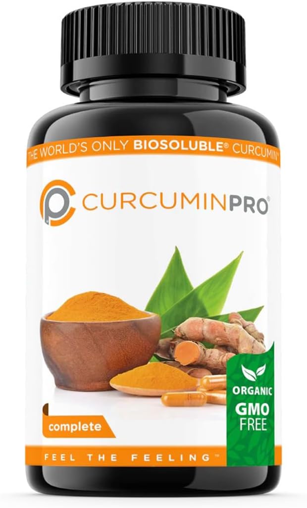 CurcuminPro Complete Capsules - Guaranteed Relief with Protein-Powered Formulation for Increased Absorption (60 Count)