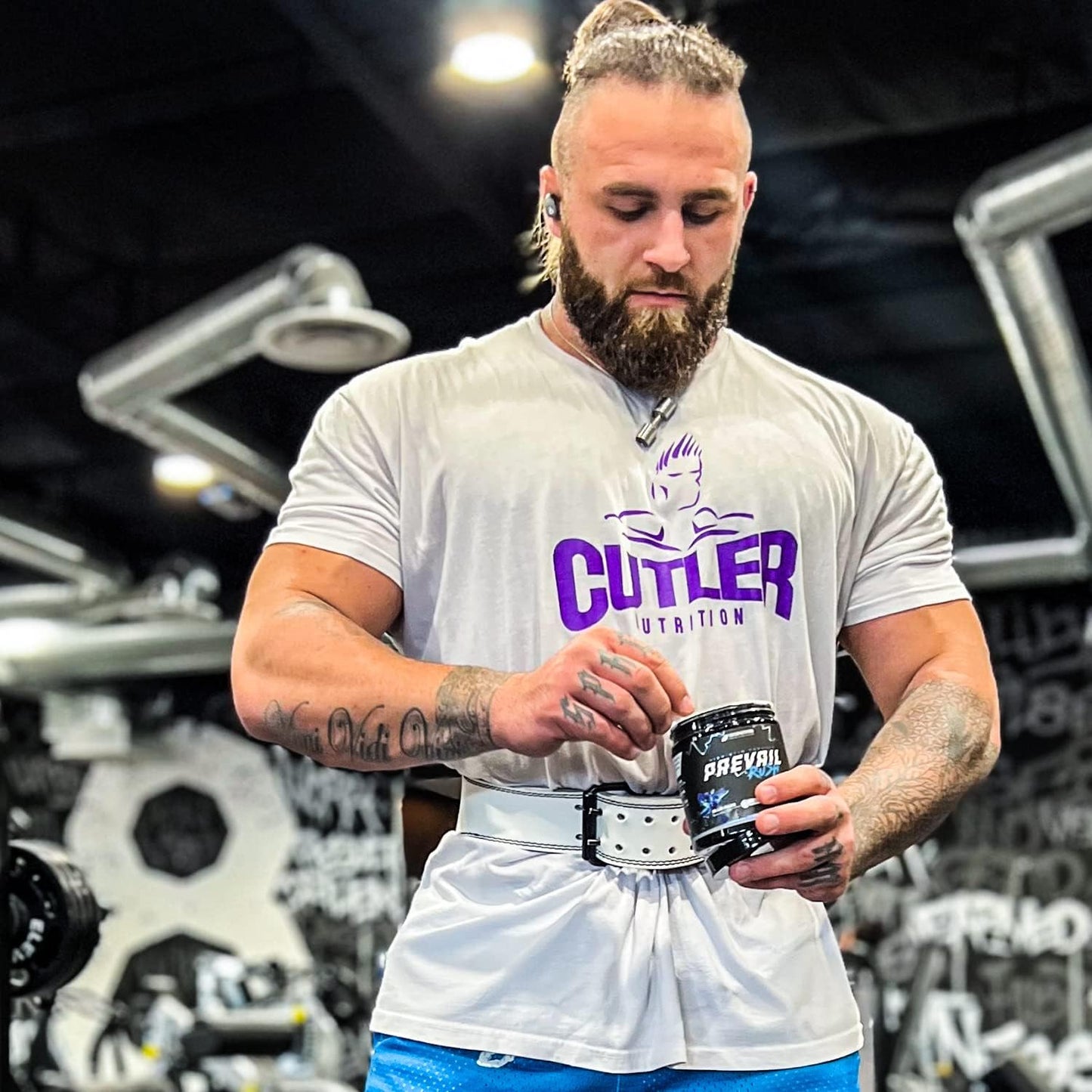 Cutler Nutrition High Stim Pre Workout Powder - Prevail Rush Preworkout - Sour Blue Razz Flavor - 20 Servings - Intense Pumps, Energy, Focus - Caffeine, NO3T, Betaine, Dynamine - Men & Women Friendly