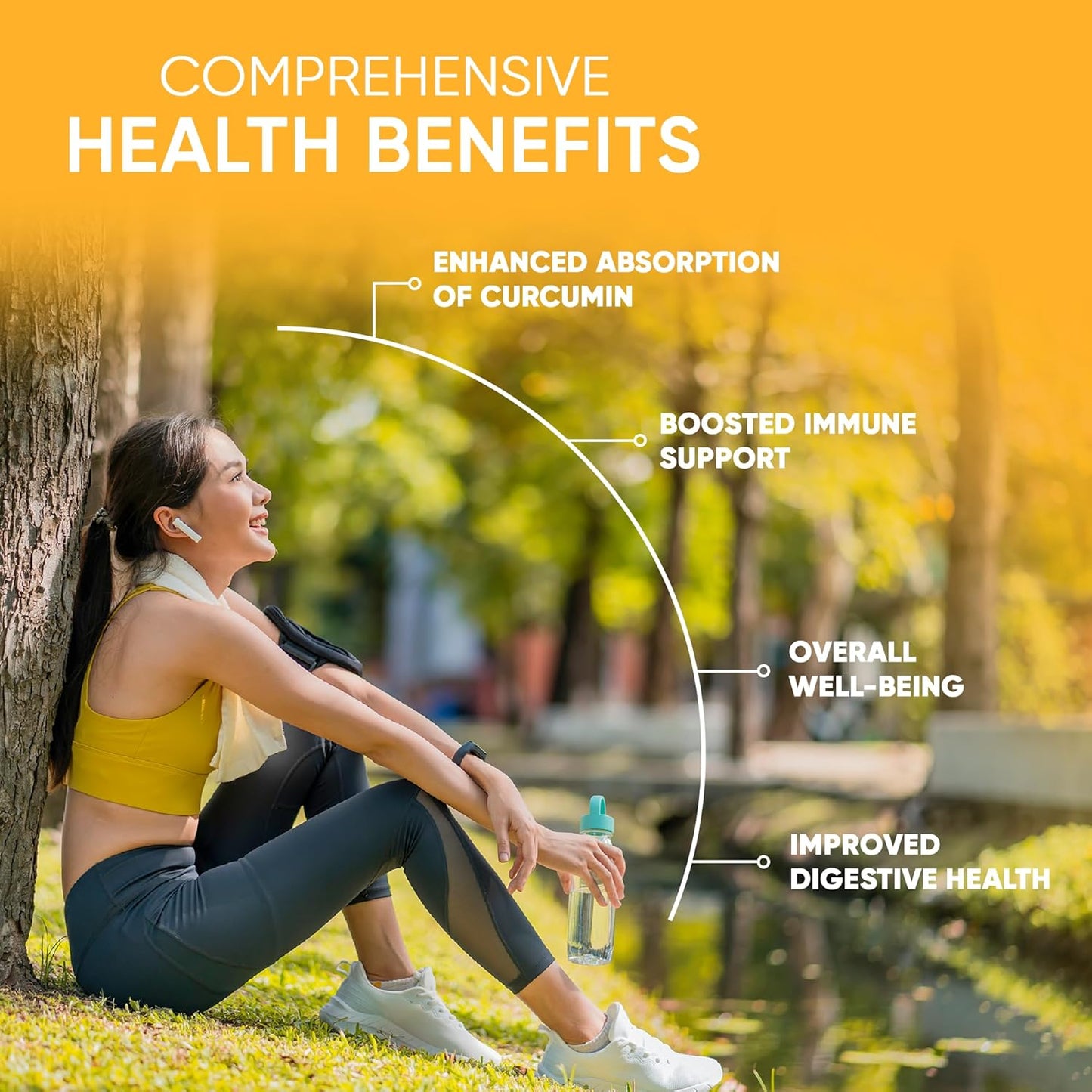 CVI HERBS Cumargold 570mg Curcuminoids with Licorice, Aloe Vera & Piperine - Digestive Health Support for Ulcers, Colitis, Gastric Wellness - 90 Capsules