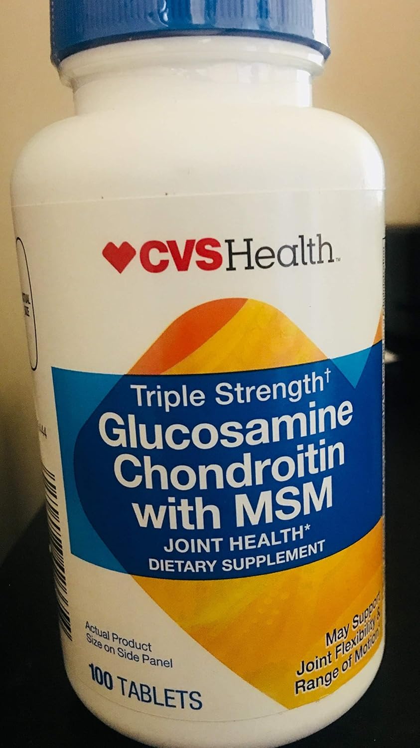 CVS Health Triple Strength Glucosamine Chondroitin with MSM - 100 Tablets