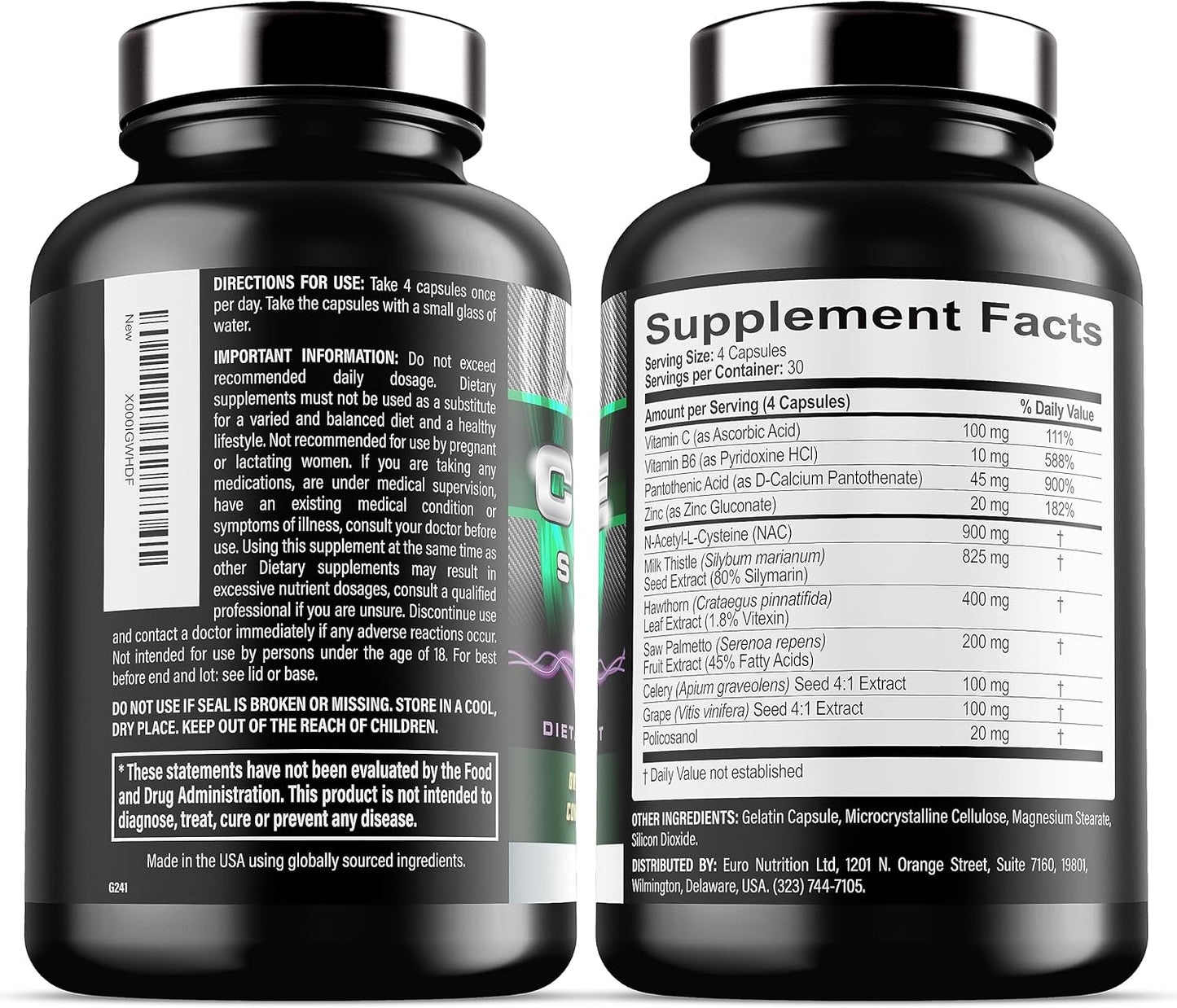 Cycle Support Plus NAC - On Cycle Support for Men - Iron Labs Nutrition (240 Capsules)