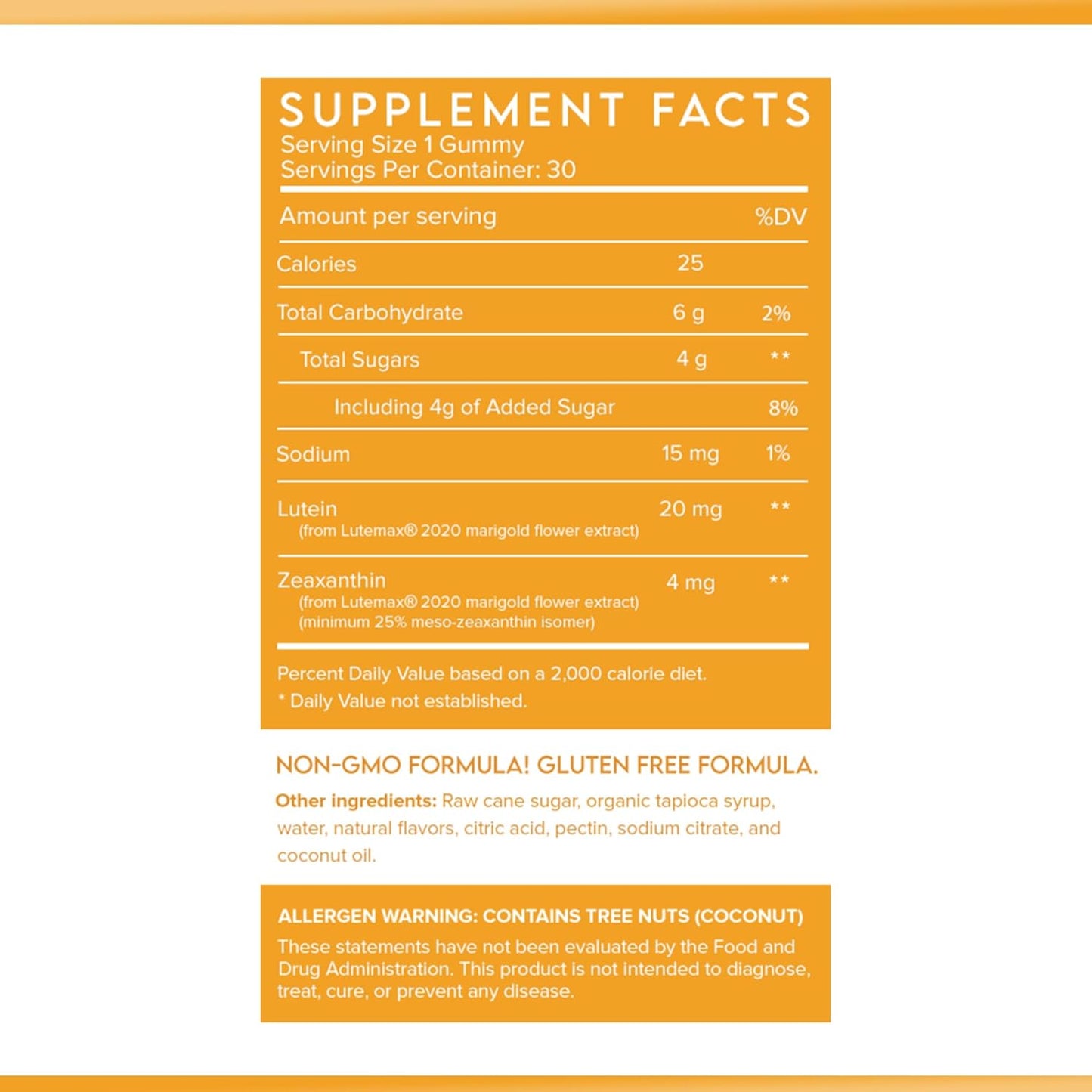Cyrixs Health Eye Vision Gummies - Mango Flavored Eye Vitamins with Lutein & Zeaxanthin for Adults - Blue Light Defense and Comfort for Clear Vision