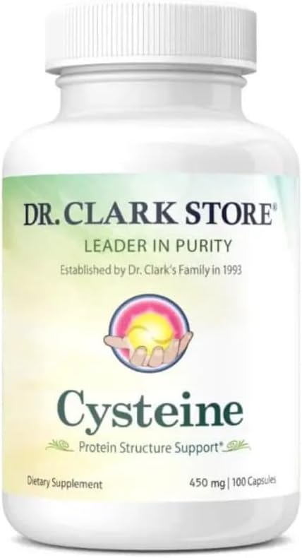 Cysteine Supplement - 500mg, 100 Gelatin Capsules for Immune & Respiratory Support from Dr Clark Store