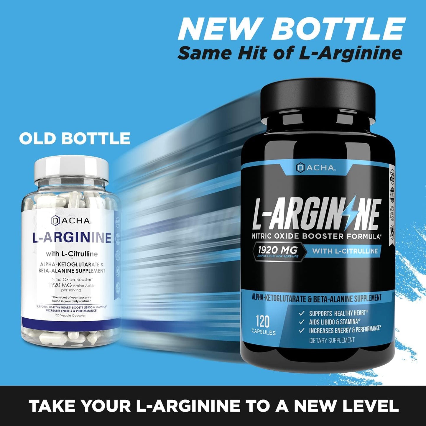 DACHA Premium L Arginine Supplement 1920 MG - 120 Capsules for Energy, Muscle Growth, Heart Health & Stamina - AAKG Nitric Oxide Precursor with Essential Amino Acids