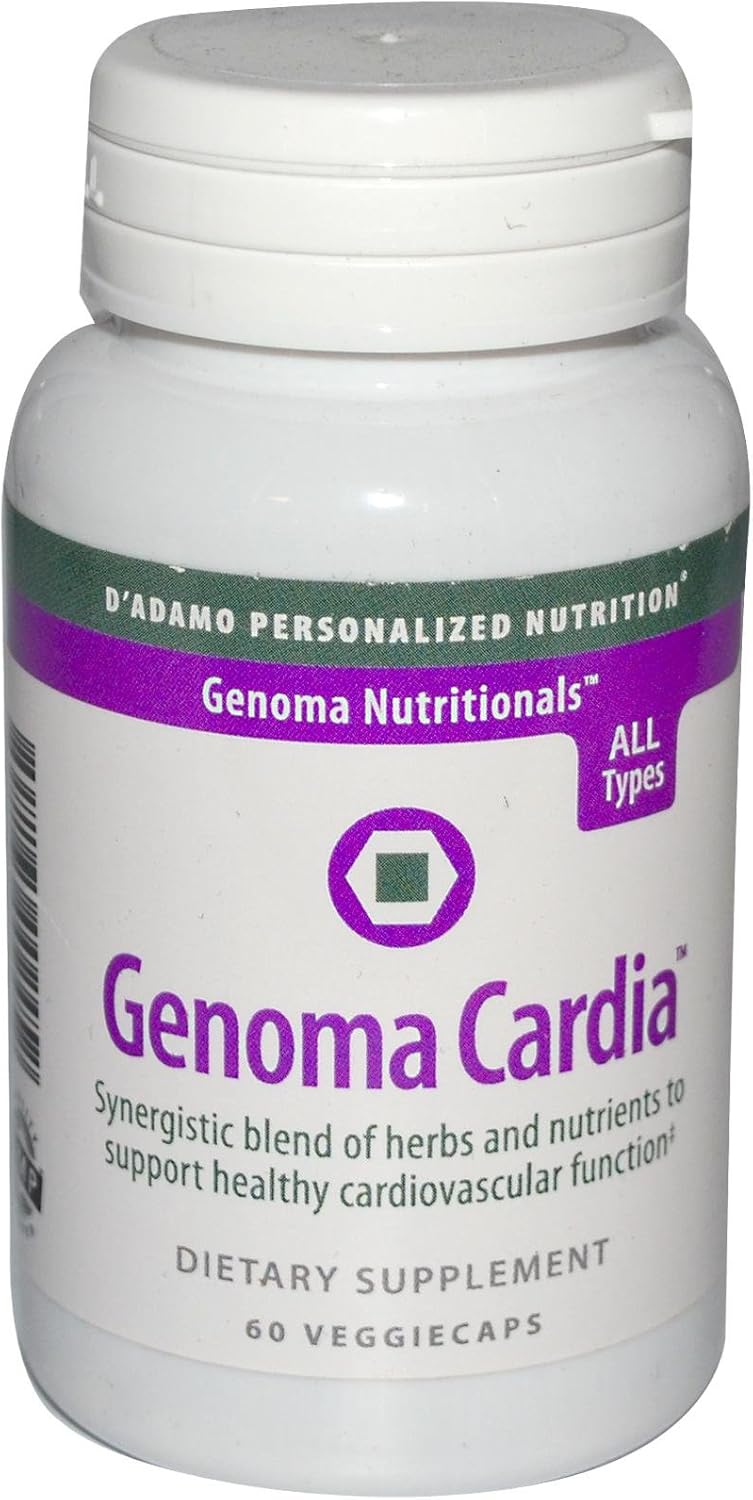D'Adamo Personalized Nutrition Genoma Cardia 60 Vegan Capsules - Heart Health Support