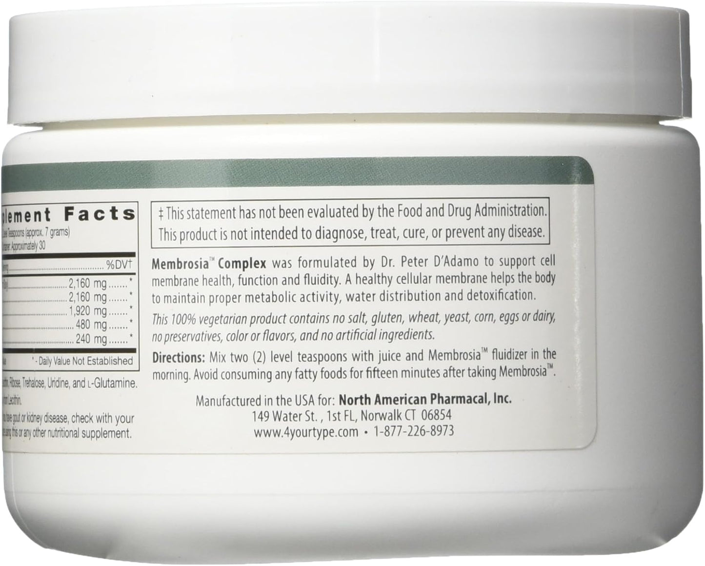 D'Adamo Personalized Nutrition Membrosia Complex - 2g