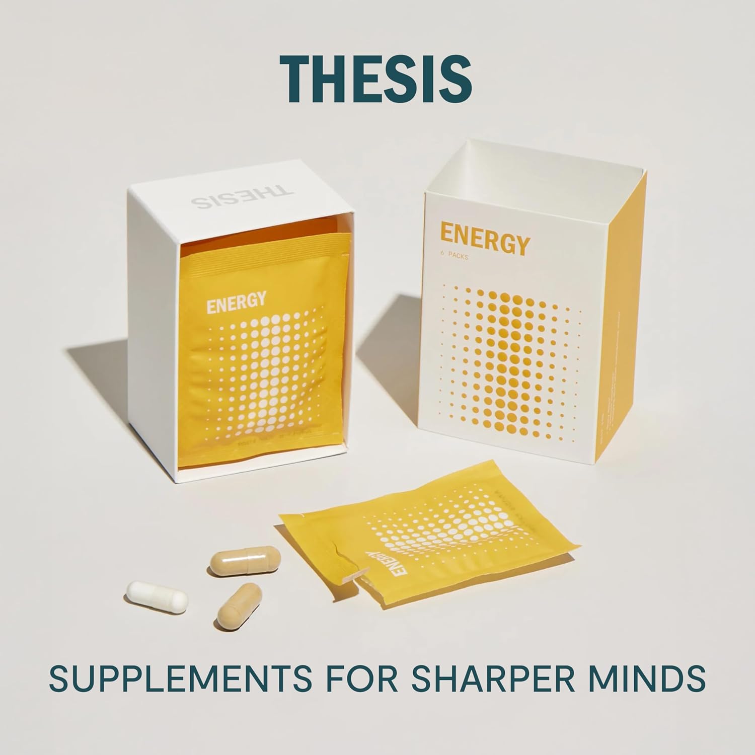 Daily Energy & Focus Supplements with Choline, L Tyrosine, Teacrine - Nootropic Brain Support (24 Servings)