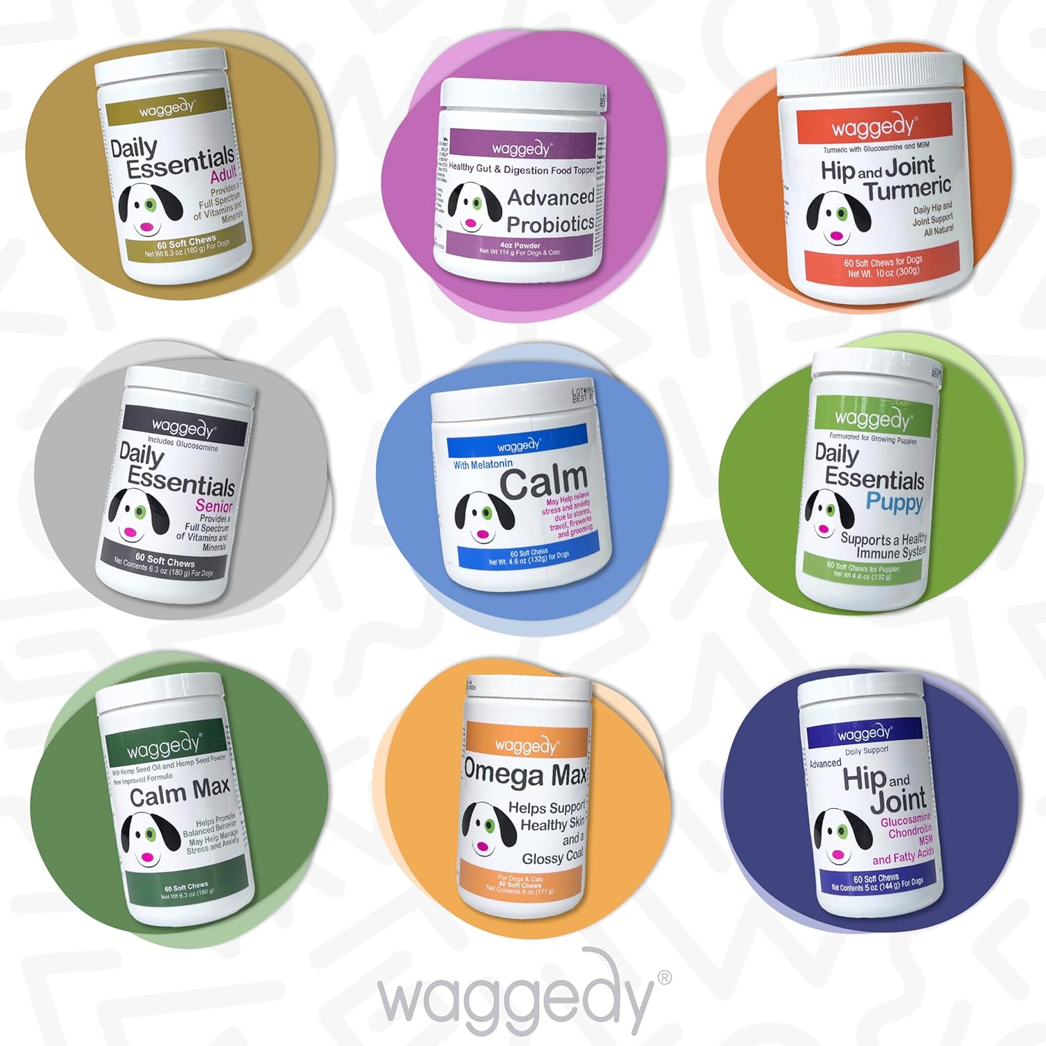 Daily Essentials Puppy Treats for Small or Large Breeds - Full-Spectrum Functional Supplements for Dogs - Includes Vitamins and Minerals - 60 Chews