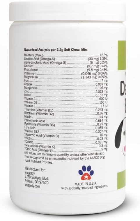 Daily Essentials Puppy Treats for Small or Large Breeds - Full-Spectrum Functional Supplements for Dogs - Includes Vitamins and Minerals - 60 Chews
