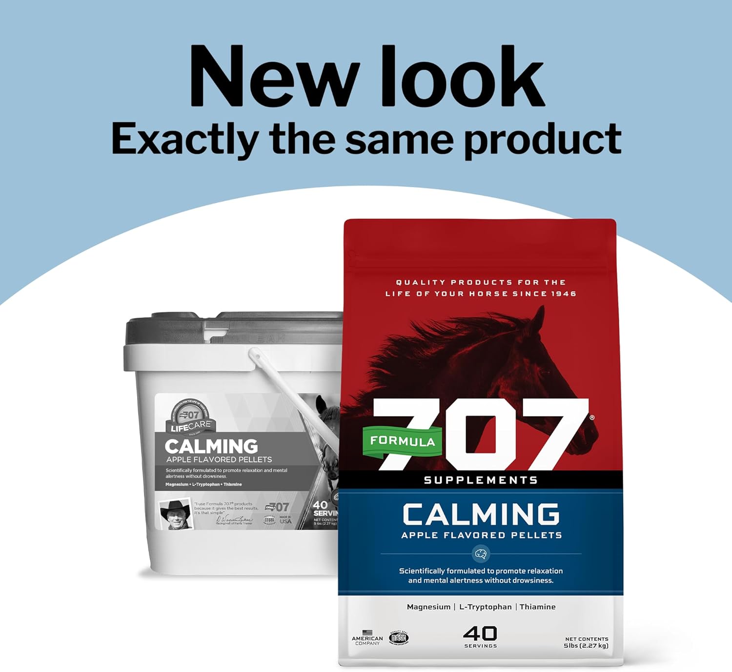 Daily Fresh Packs Formula 707 Calming Equine Supplement - Anxiety Relief & Focus for Horses with L-Tryptophan, Thiamine, & Magnesium