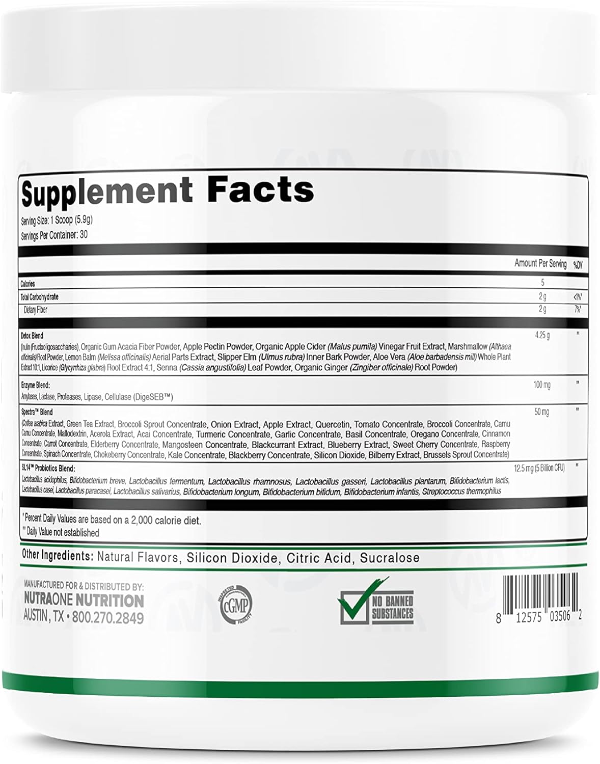 Daily Gut Health Powder for Slimming Formula | Detox Cleanse Supports Digestive Function | Promotes Detoxification, Boosts Energy & Nutrient Absorption