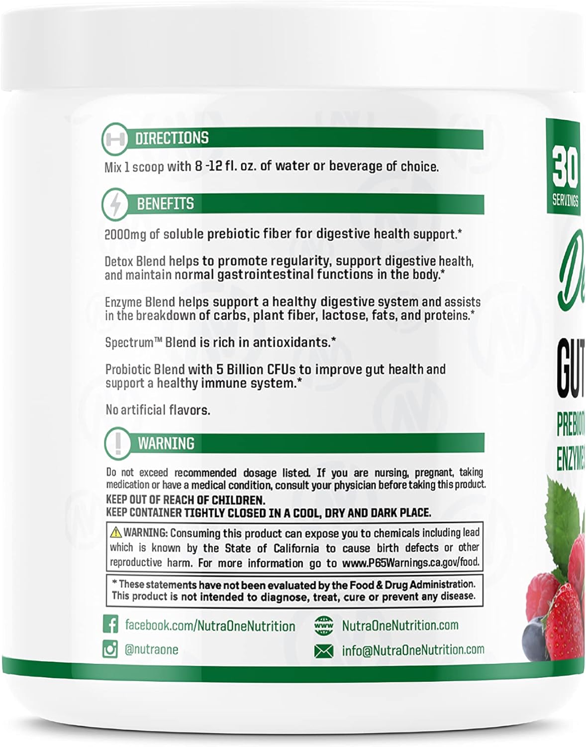 Daily Gut Health Powder for Slimming Formula | Detox Cleanse Supports Digestive Function | Promotes Detoxification, Boosts Energy & Nutrient Absorption