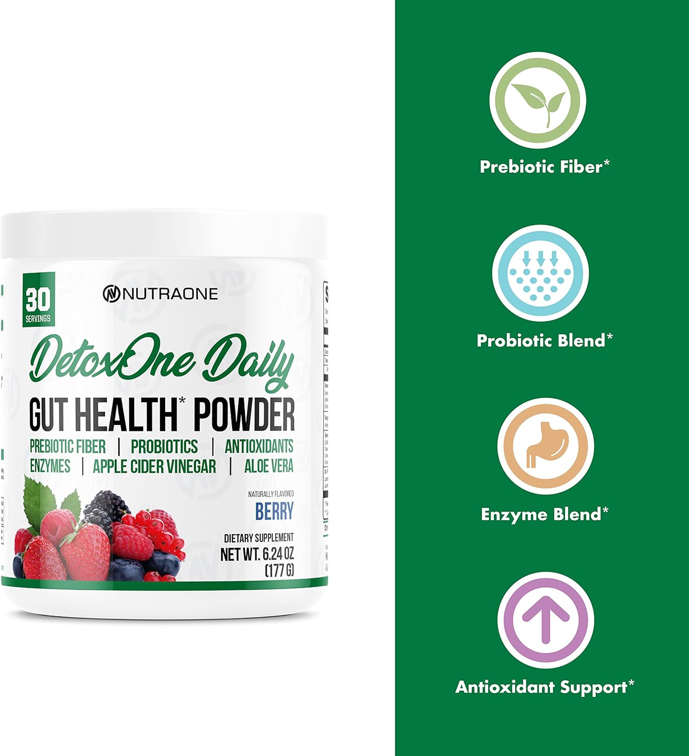 Daily Gut Health Powder for Slimming Formula | Detox Cleanse Supports Digestive Function | Promotes Detoxification, Boosts Energy & Nutrient Absorption