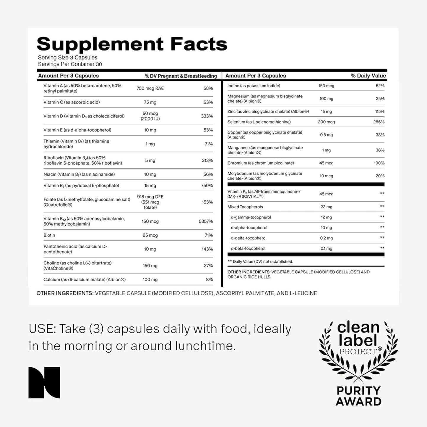 Daily Multivitamin for Women with 23 Essential Nutrients - Vitamin B12, B6, D3, Calcium, Biotin, Folate, and More - 90 Count