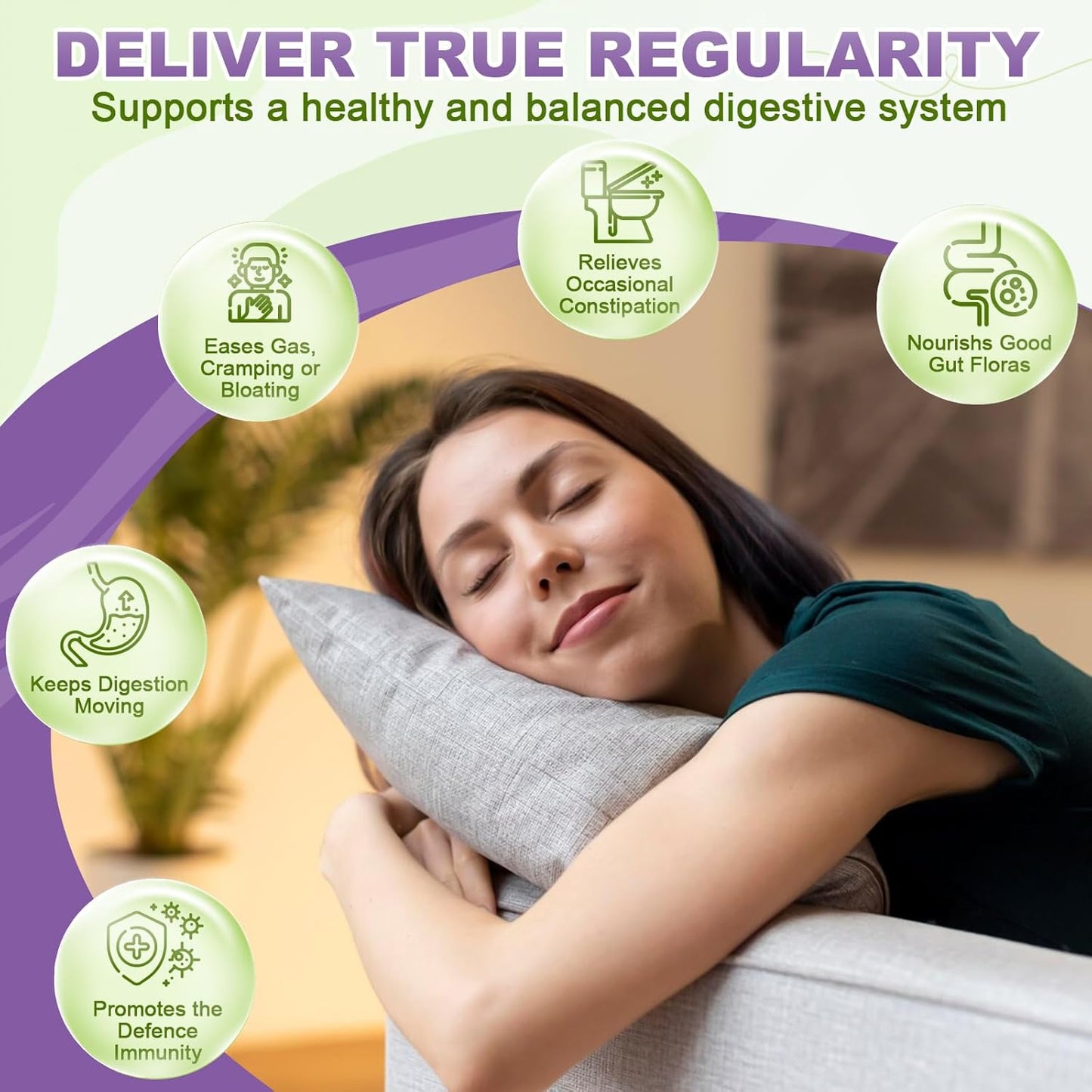 Daily Nature Target Soluble Prebiotic Fiber Powder - High Fiber Gut Health Supplement for Digestive Regularity, Gluten & Sugar Free, Keto Friendly - 70 Servings