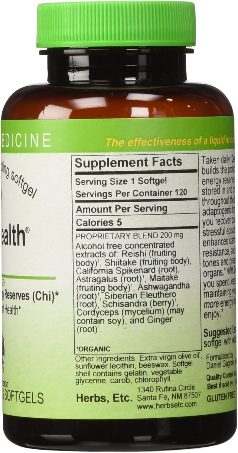 Daily Use Adaptogen Supplement for Immune Health & Energy - 120 Softgels