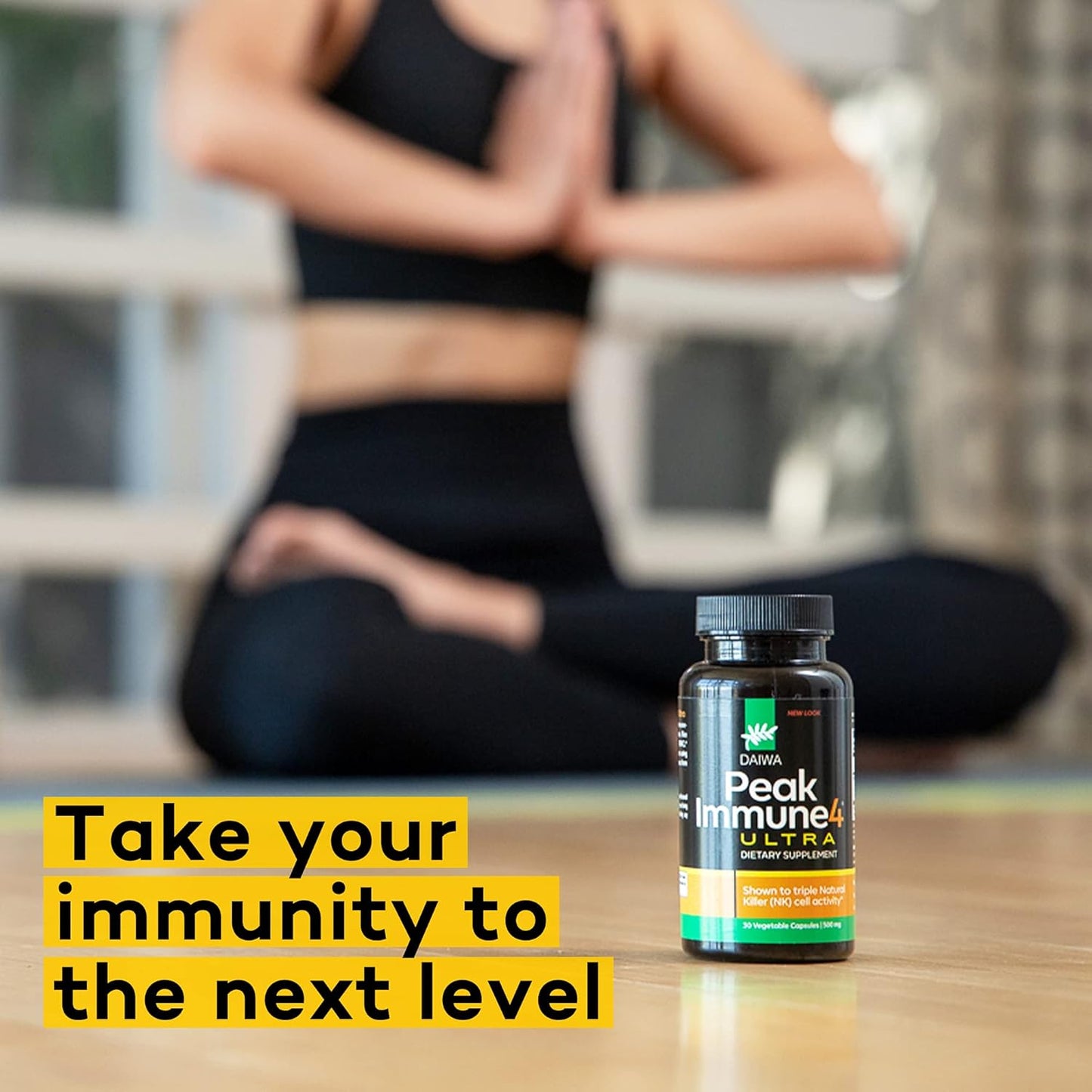 Daiwa PeakImmune4 Supplement - Natural Immune Support with RBAC Rice Bran & Shiitake Mushroom Extract