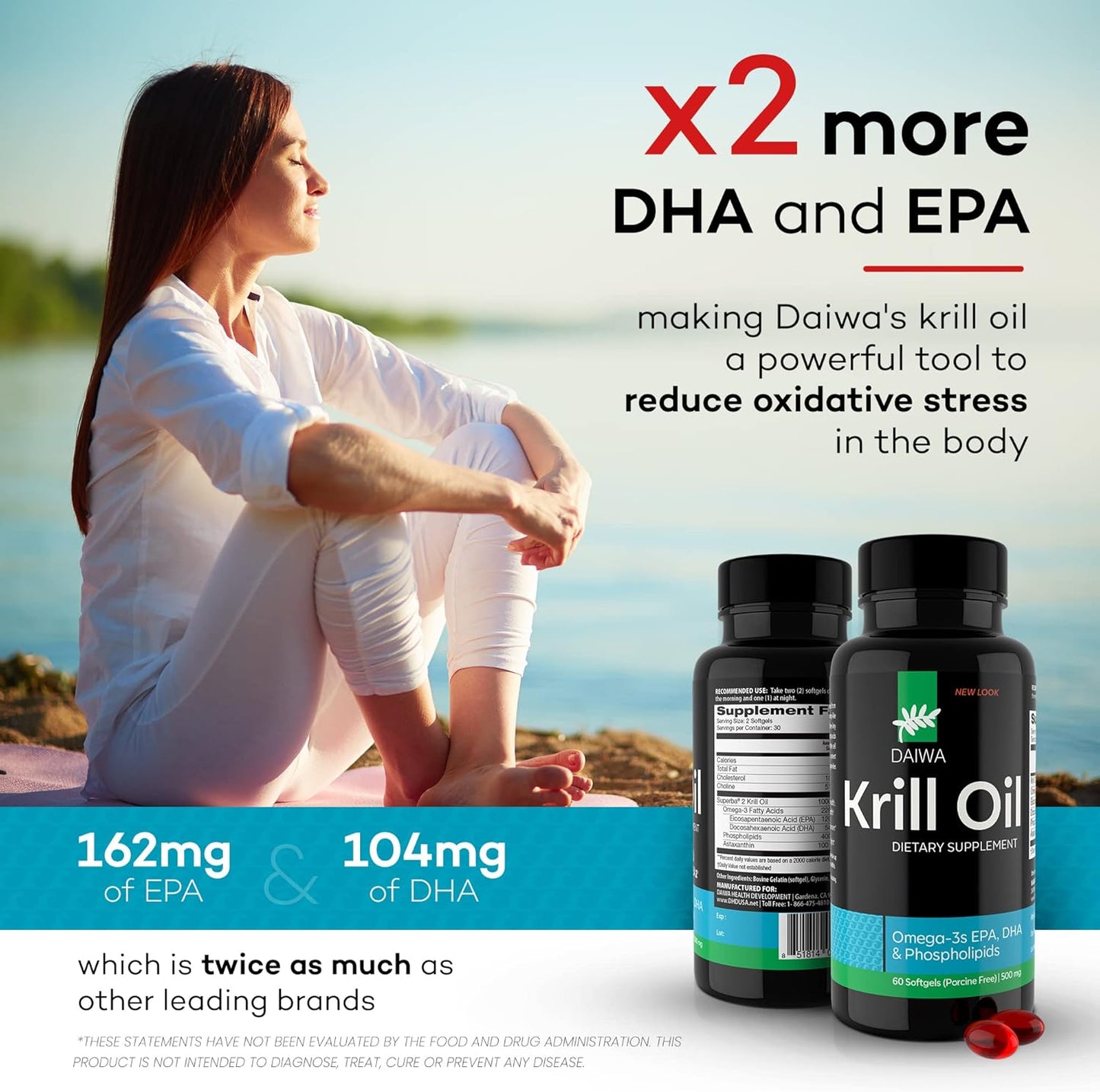 Daiwa Plasmanex 1 Blood Circulation Supplement with Daiwa Krill Oil Omega 3 Capsules
