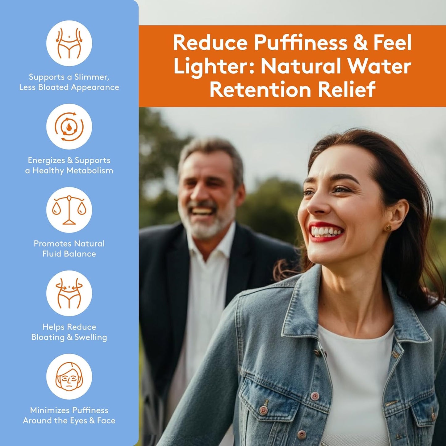 Dandelion Diuretic Pills for Belly Bloating & Water Retention - Herbal Solution for Swollen Legs & Feet - Natural Water Weight Away Supplement for Men & Women - 60 Capsules