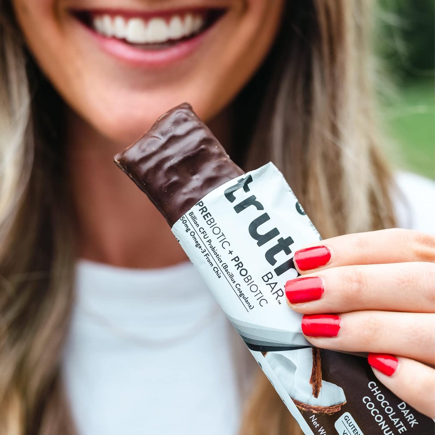 Dark Chocolate Coconut Truth Bar - Vegan Keto Snack with Prebiotics, Probiotics & Omega-3 - High Fiber, Low Sugar, Gluten Free (12 Pack)