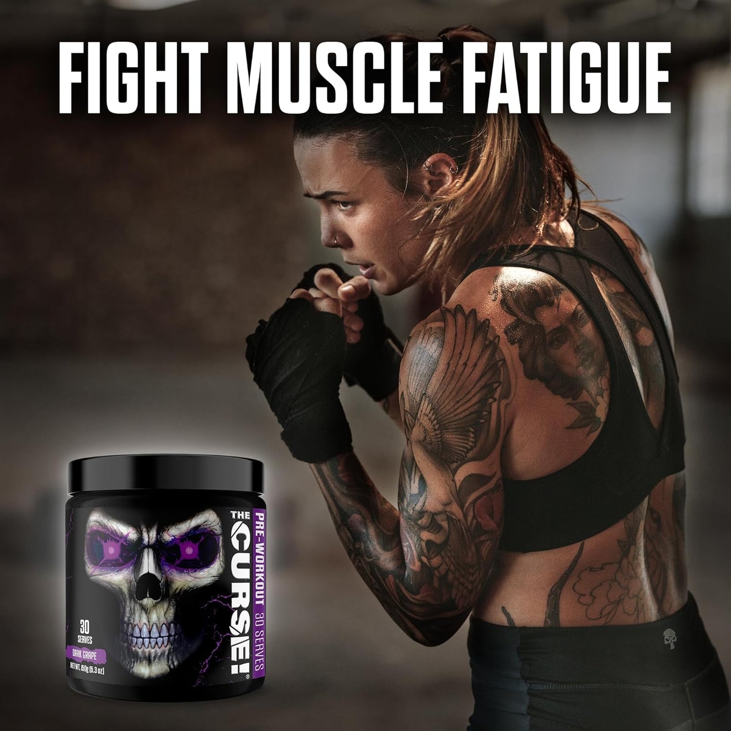 Dark Grape Pre Workout Powder - Boost Strength, Energy & Focus | 30 Servings | Caffeine, Beta-Alanine, Creatine | Men & Women Fitness Supplement