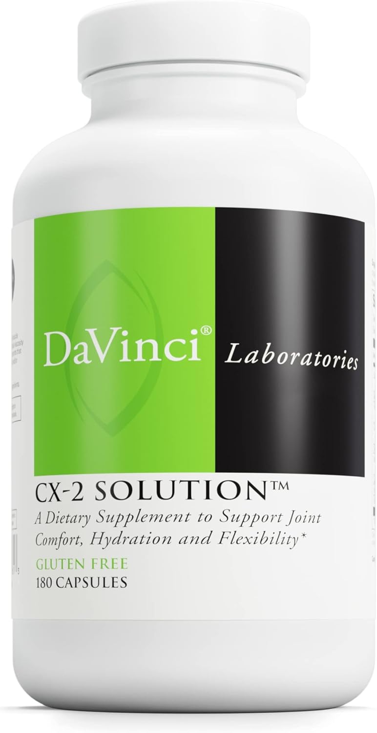 DAVINCI Labs CX-2 Solution: Muscle and Joint Support Supplement with Glucosamine, MSM, Sea Cucumber - 180 Capsules