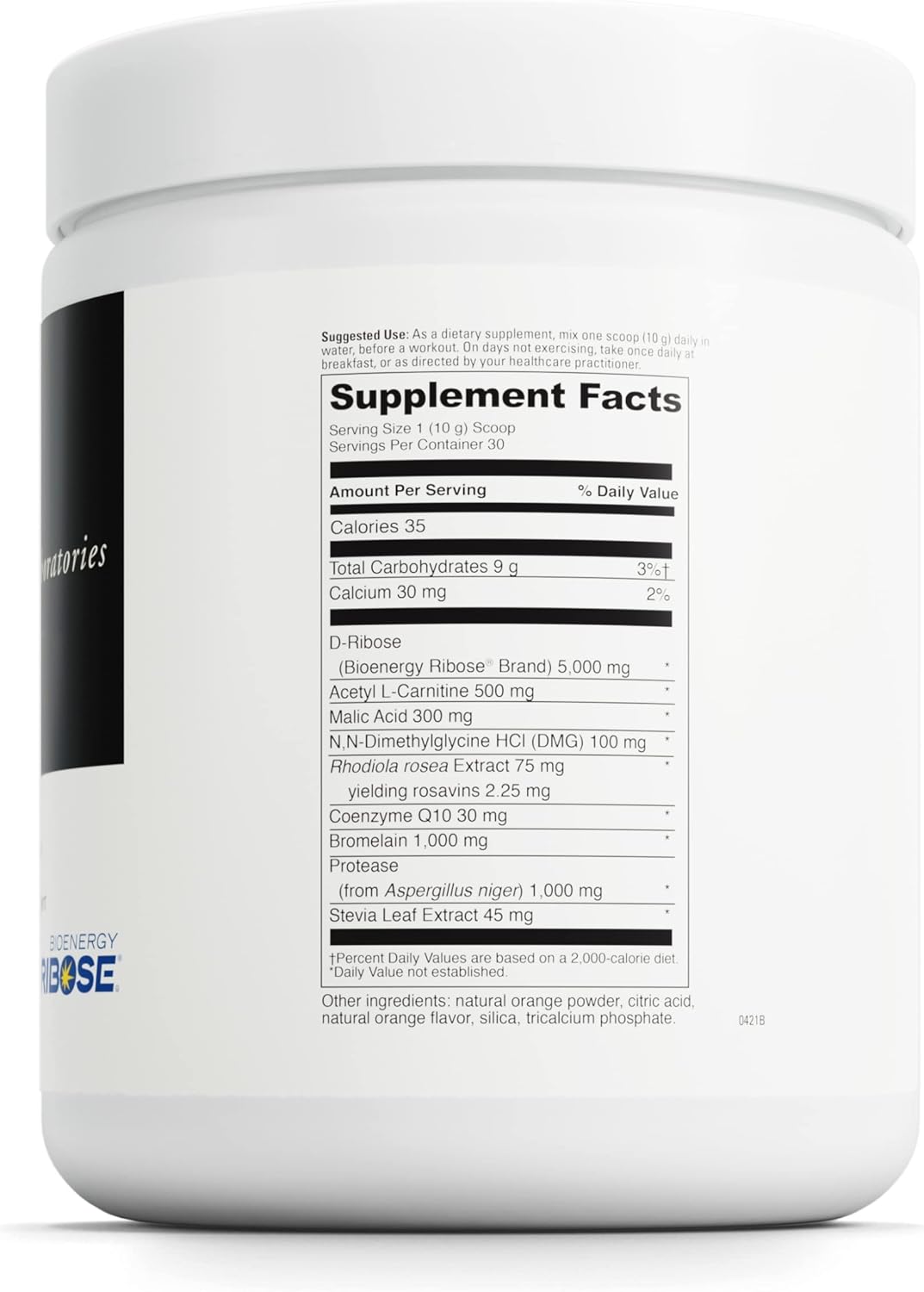 DAVINCI Labs Mito-Fuel Powder - Boosts Muscle Recovery & Energy with D-Ribose, CoQ10, L-Carnitine - 300g (30 Servings)