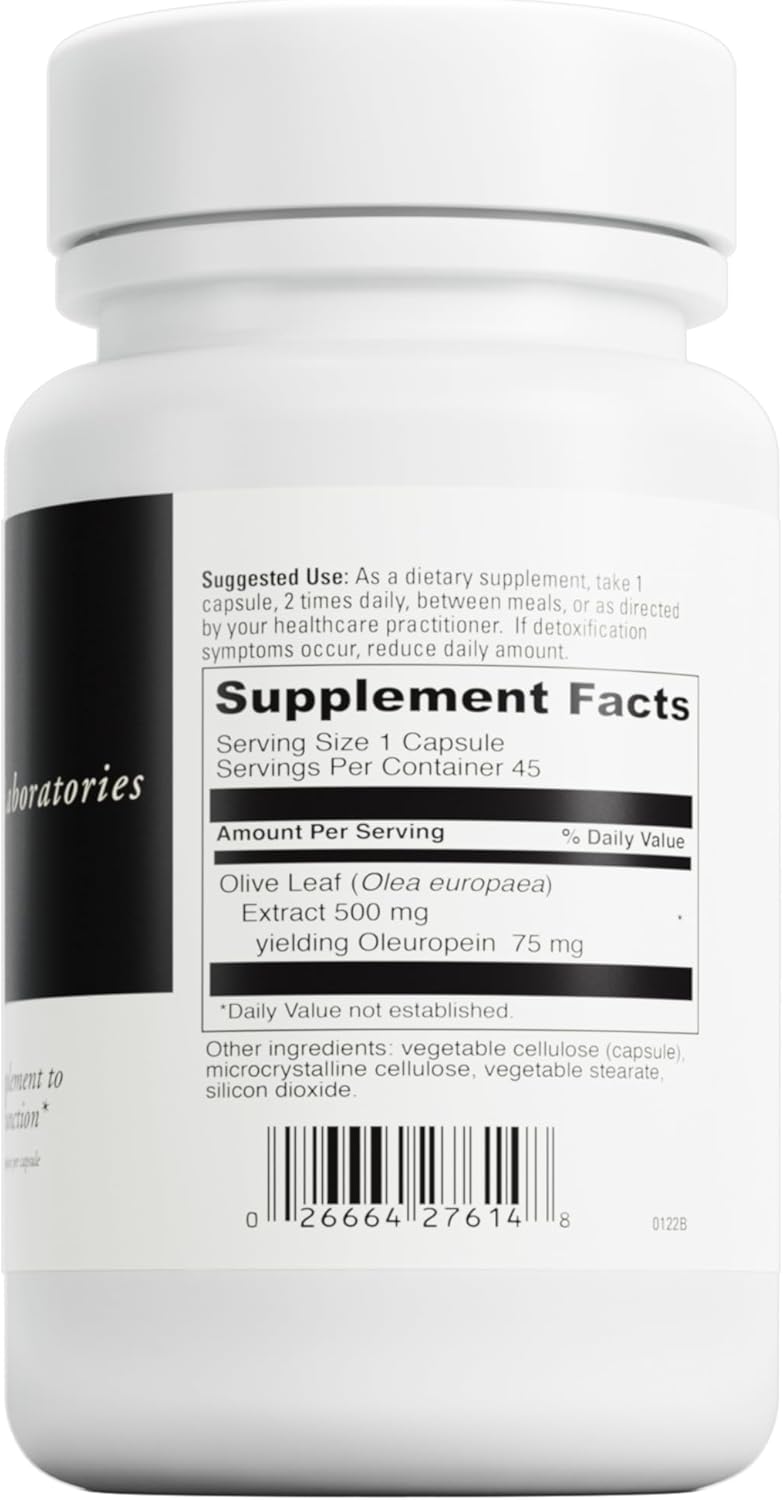 DAVINCI Labs Olivir 15 Capsules - Immune System & Digestion Support with 500mg Olive Leaf Extract - Vegetarian & Gluten-Free - 45 count