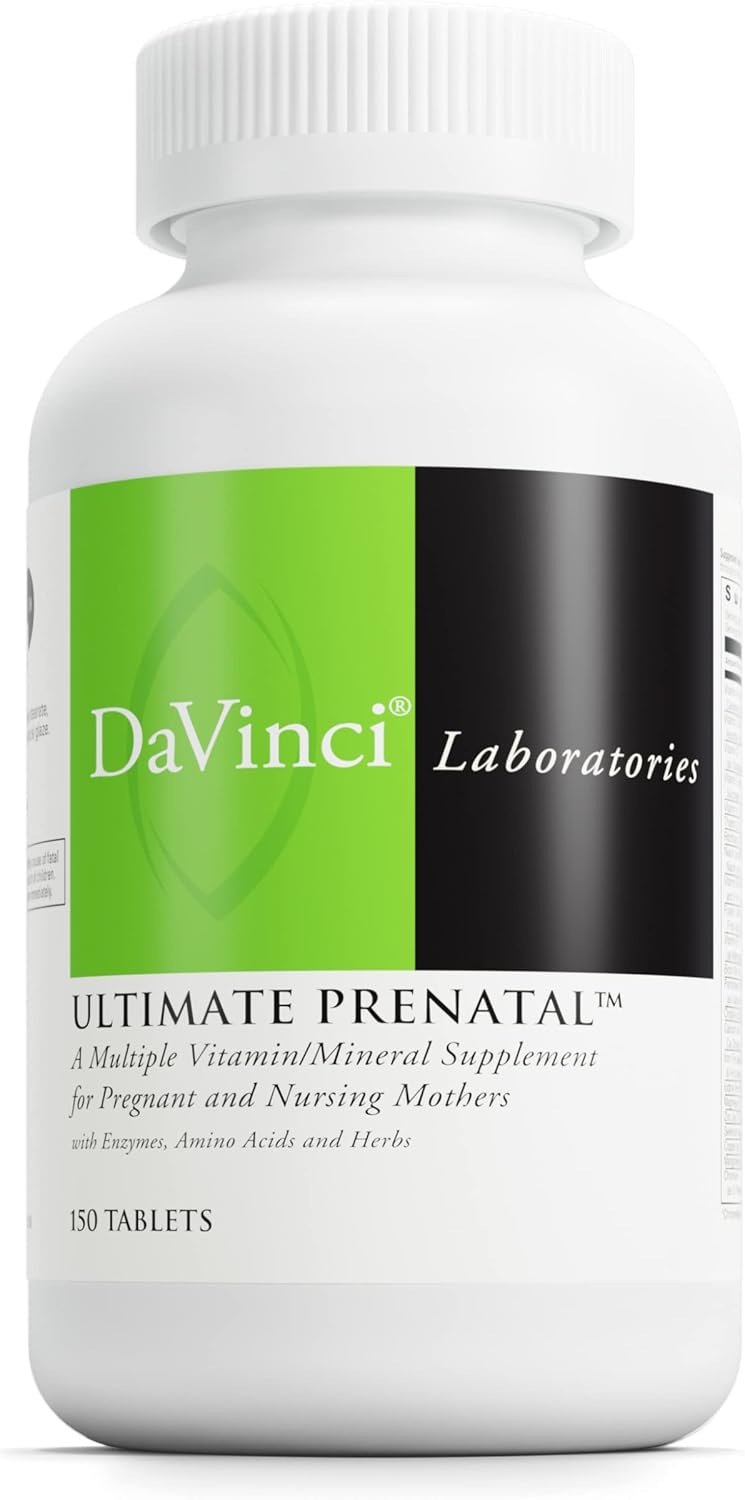 DaVinci Labs Ultimate Prenatal - Comprehensive Nutritional Support for Pregnancy & Lactation - 150 Tablets
