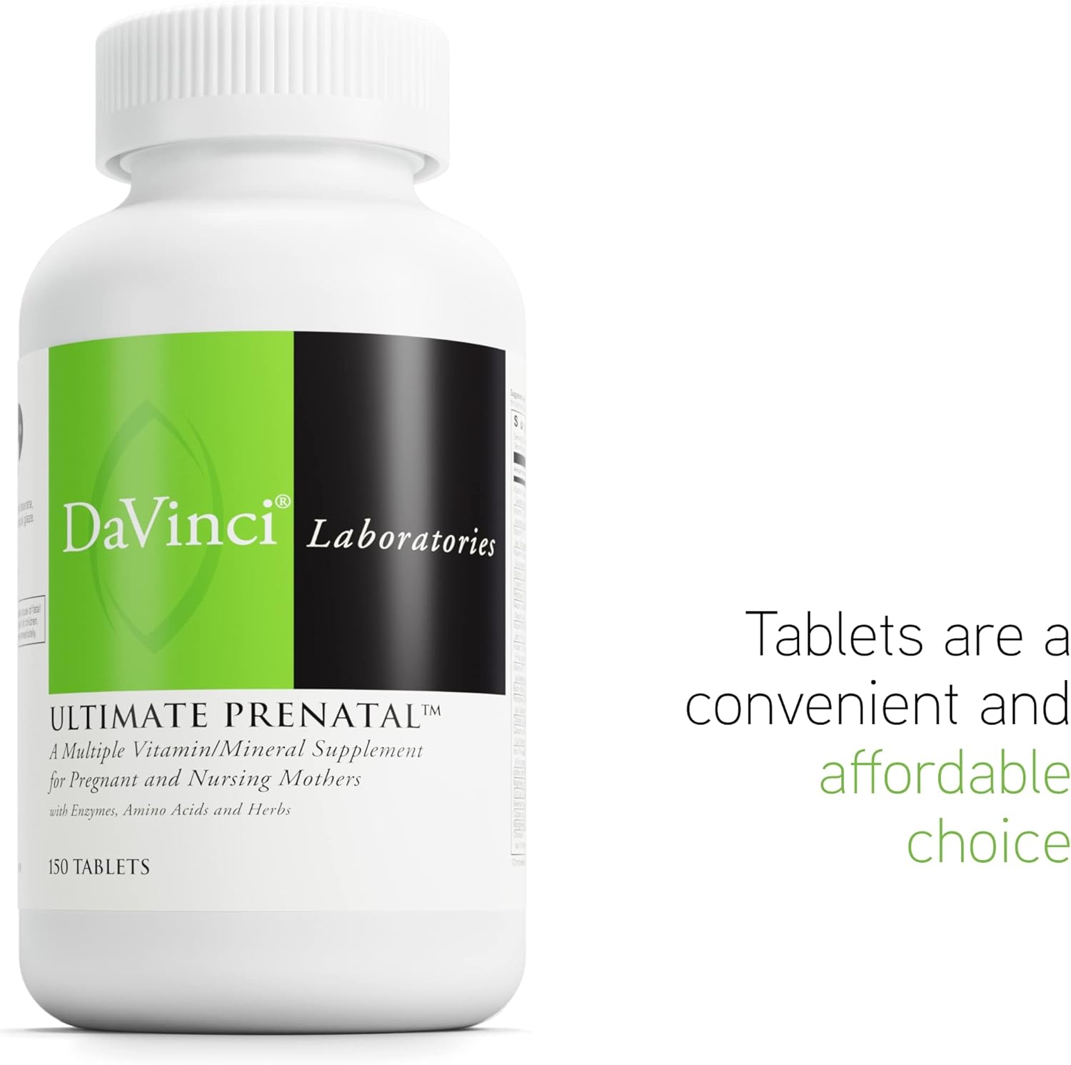 DaVinci Labs Ultimate Prenatal - Comprehensive Nutritional Support for Pregnancy & Lactation - 150 Tablets