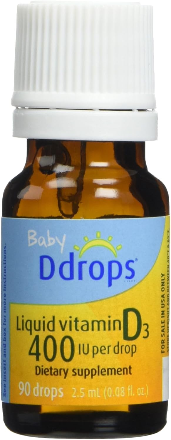 Ddrops 400 IU Vitamin D3 Drops, Pack of 2 - Liquid Vitamin Supplement for Immune Support
