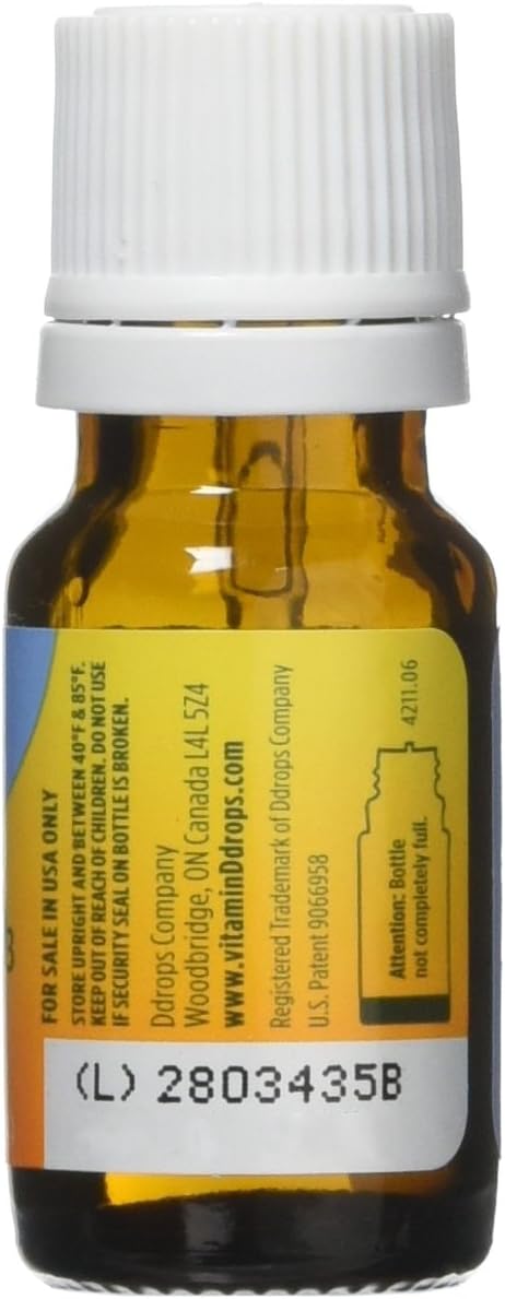 Ddrops Baby Vitamin D3 Drops - 400 IU, 90 Count, Pack of 3