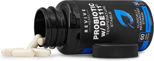 DE111 Strain Probiotic Capsules - 11.5 Billion CFU for Women & Men - Spore Forming, No Refrigeration Needed - 60 Veg Caps