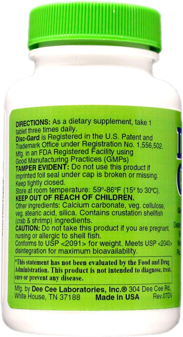 Dee Cee Labs Disc Gard+ Formula 147 - 90 Tablets for Spinal Disc Support & Joint Health