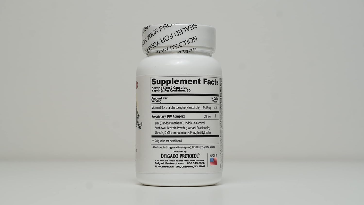 Delgado Protocol Estroblock PRO Triple Strength - 60 Capsules, DIM & Indole 3-Carbinol for Hormonal Balance, Acne - Anti Estrogen Aromatase Inhibitor. Soy Free, Dairy Free, Non-GMO.