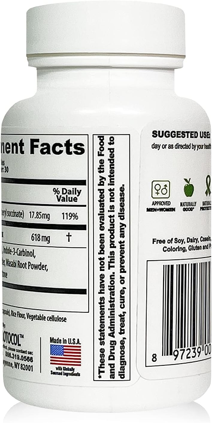 Delgado Protocol Estroblock PRO Triple Strength - 60 Capsules, DIM & Indole 3-Carbinol for Hormonal Balance, Acne - Anti Estrogen Aromatase Inhibitor. Soy Free, Dairy Free, Non-GMO.
