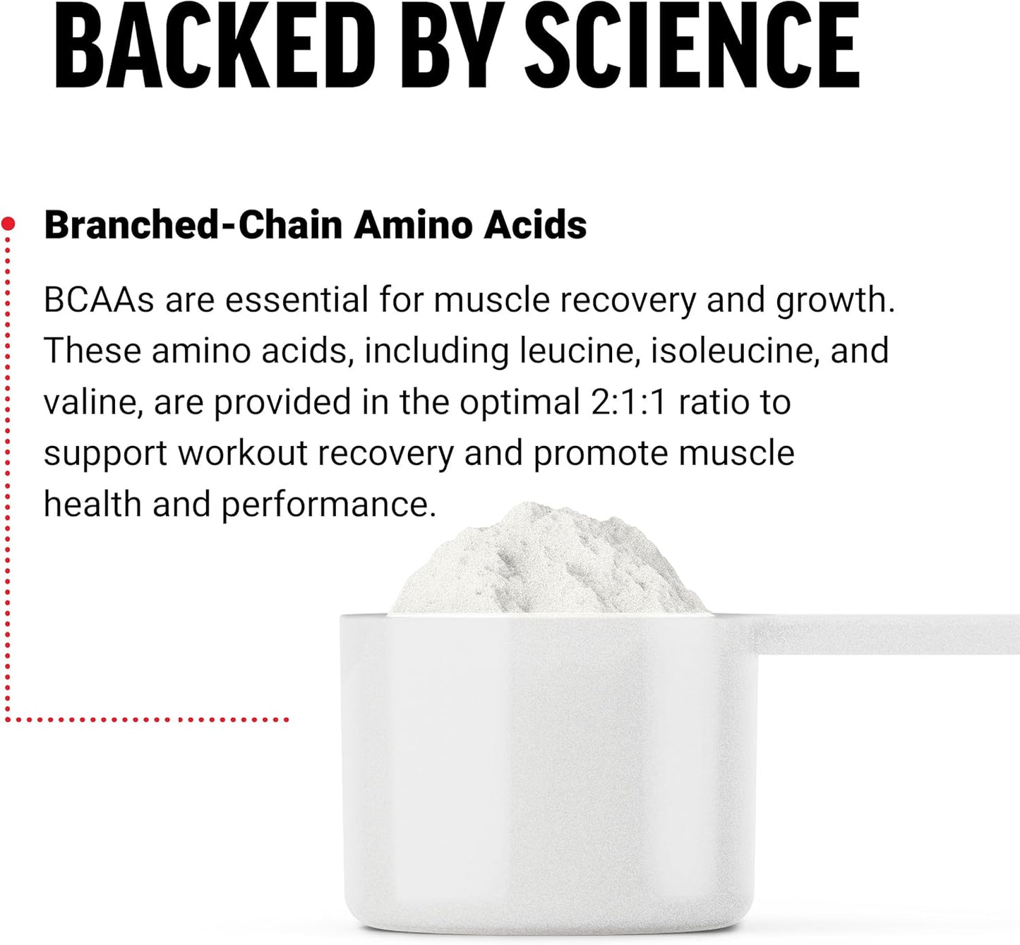 Delicious Cherry Limeade BCAA Amino Acids Supplement for Muscle Recovery - No Artificial Colors or Flavors - 30 Servings