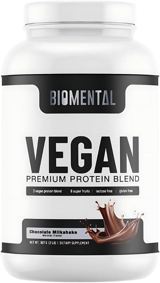Delicious Chocolate Vegan Protein Powder for Muscle Building - Plant-Based, Easy Absorption - Ideal for Healthy Vegan Lifestyle - Non-GMO, Gluten-Free Supplement