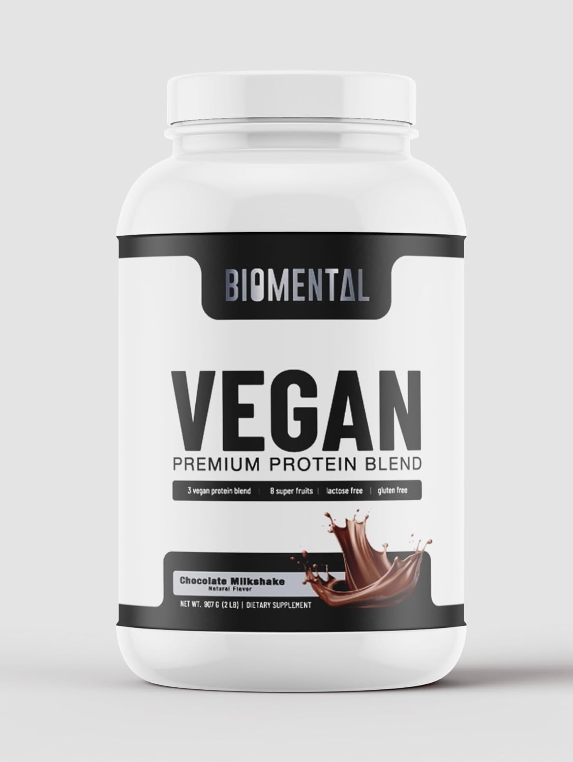 Delicious Chocolate Vegan Protein Powder for Muscle Building - Plant-Based, Easy Absorption - Ideal for Healthy Vegan Lifestyle - Non-GMO, Gluten-Free Supplement