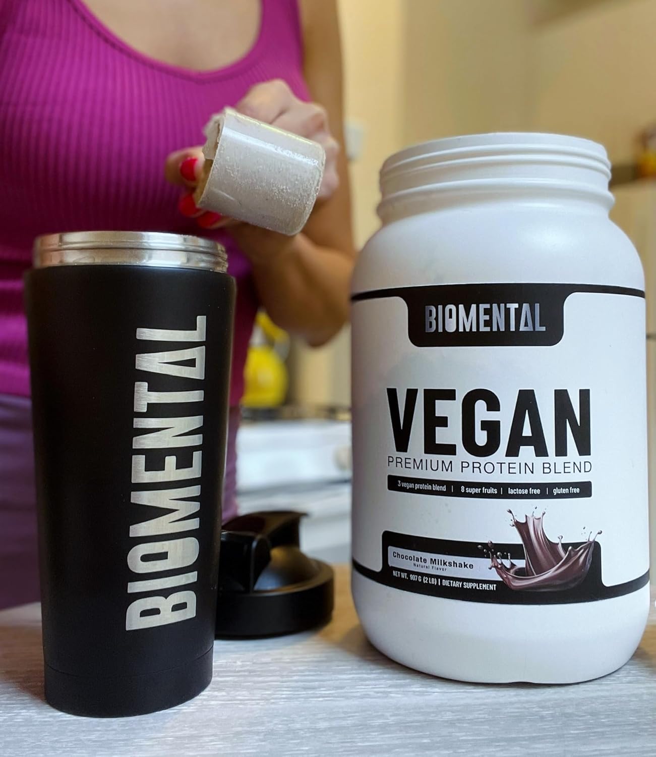 Delicious Chocolate Vegan Protein Powder for Muscle Building - Plant-Based, Easy Absorption - Ideal for Healthy Vegan Lifestyle - Non-GMO, Gluten-Free Supplement