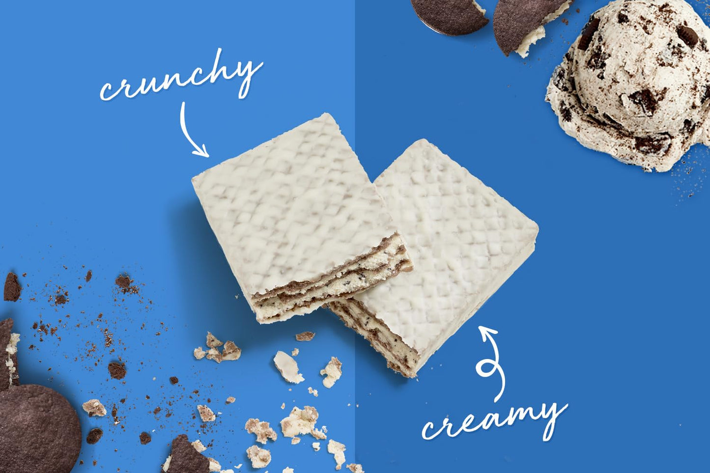 Delicious Cookies and Crème Power Crunch Protein Bars - High Protein Snacks (12 Count, 1.4 oz)